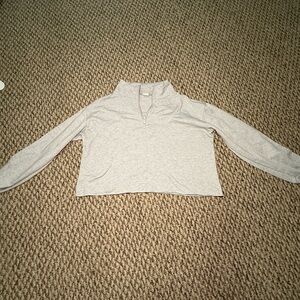 Gray Quarter-Zip Pullover